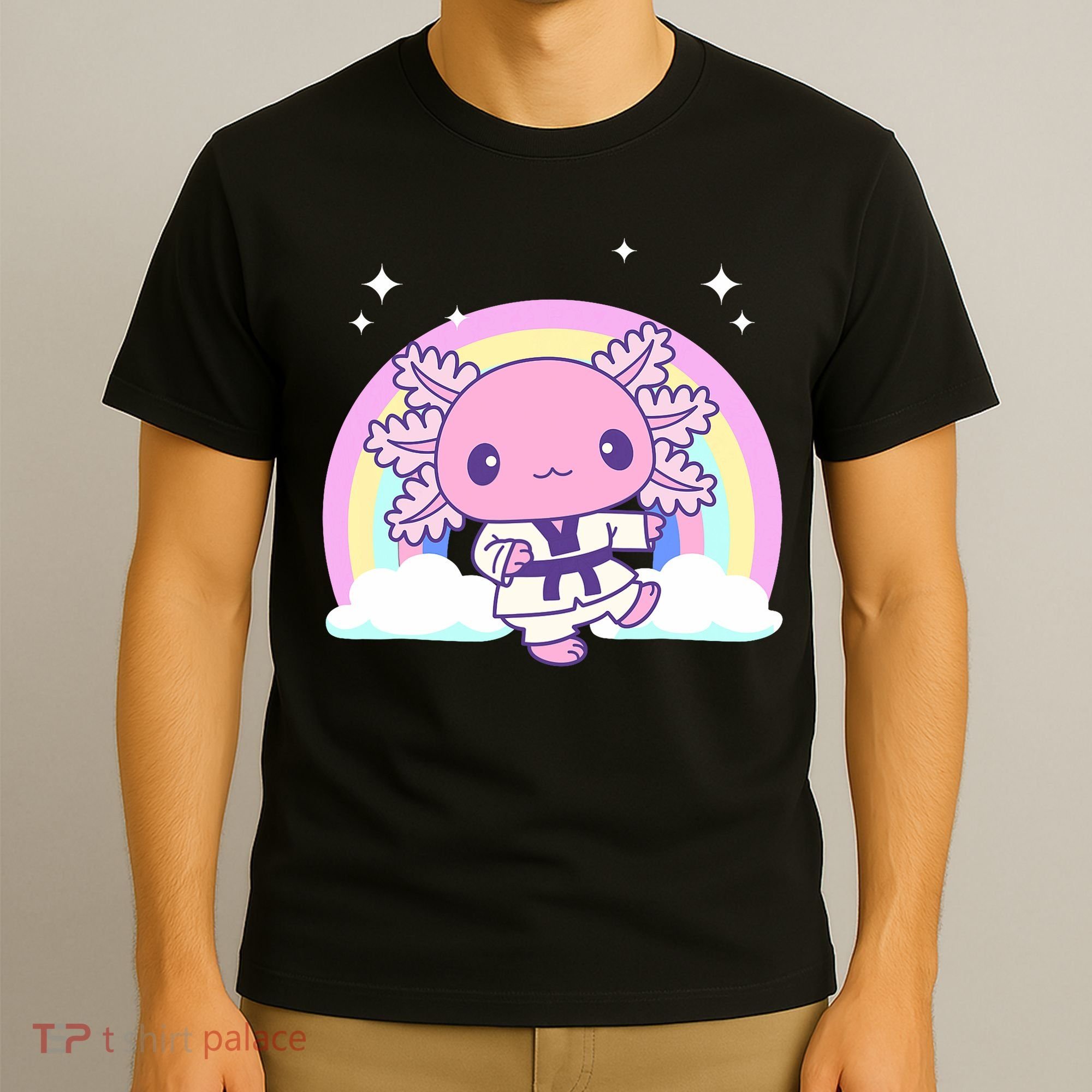 Martial Arts Girl Axolotl - Kawaii Karate, Jujutsu, Judo T-Shirt