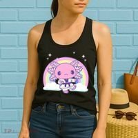 Martial Arts Girl Axolotl - Kawaii Karate, Jujutsu, Judo Women's Tank Top thumb 2
