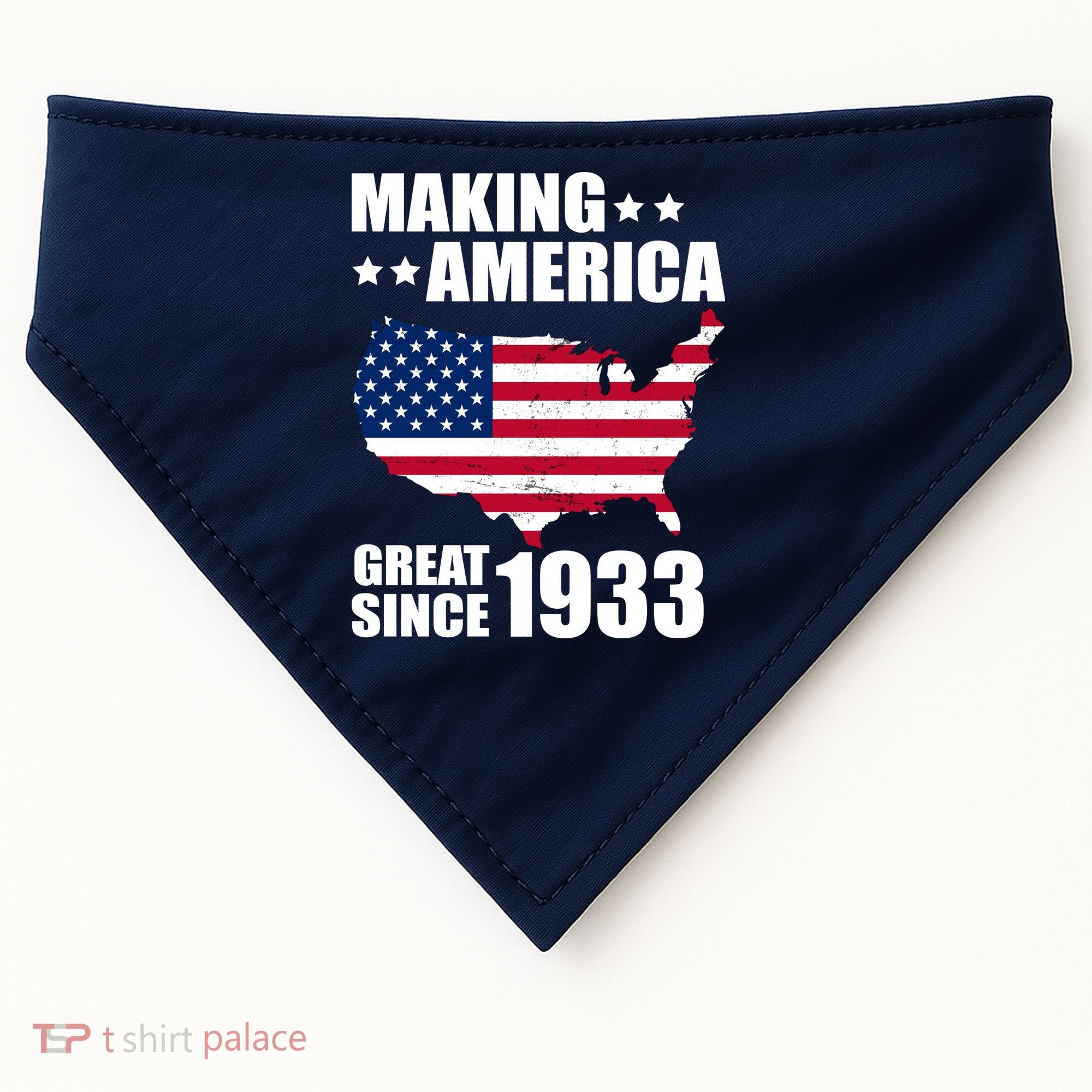 Making America Great Since 1933 Birthday USA-Made Doggie Bandana