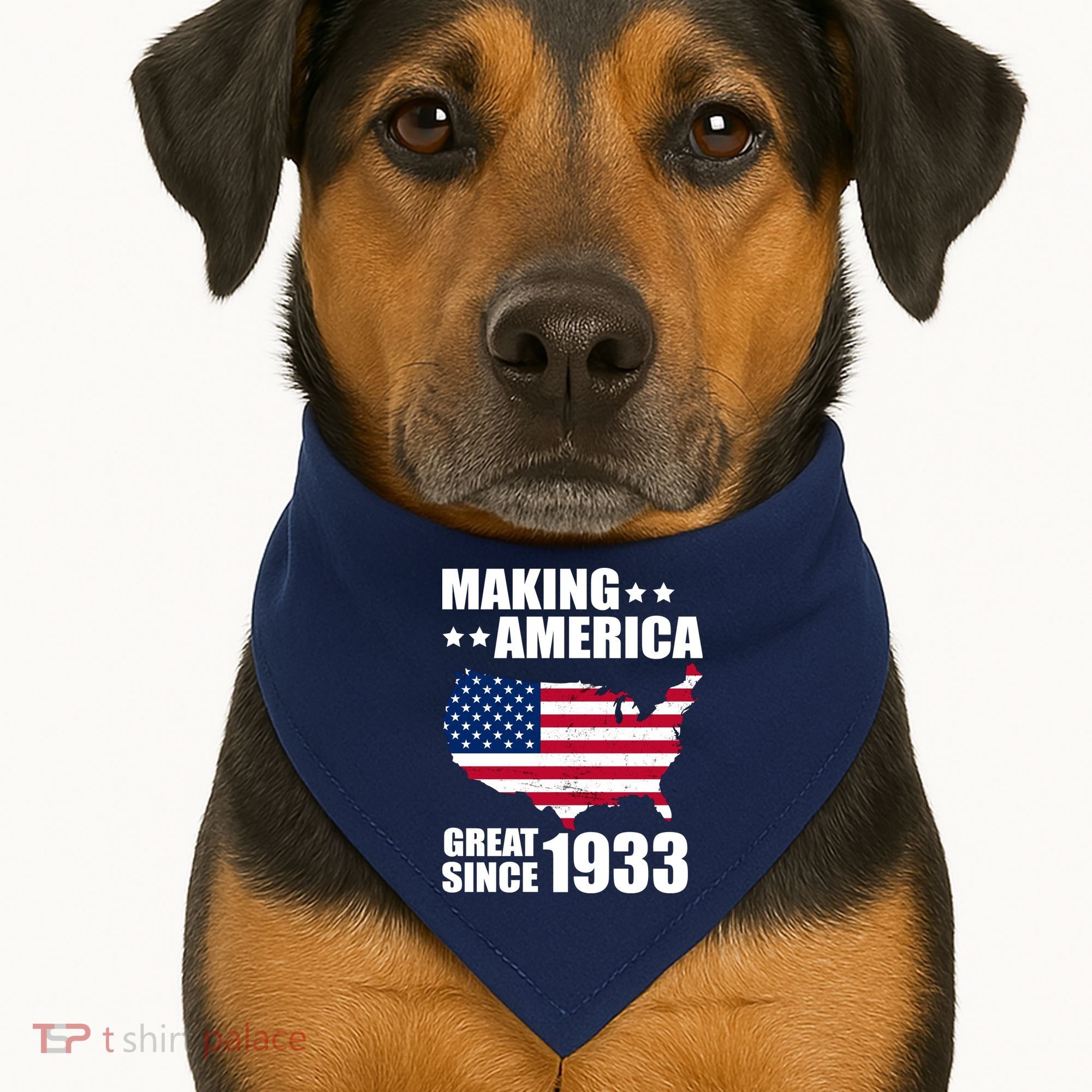 Making America Great Since 1933 Birthday USA-Made Doggie Bandana