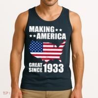 Making America Great Since 1933 Birthday Tank Top thumb 3