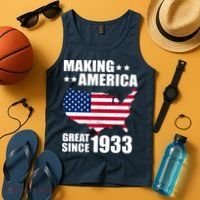 Making America Great Since 1933 Birthday Tank Top thumb 4