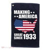 Making America Great Since 1933 Birthday Golf Towel thumb 0