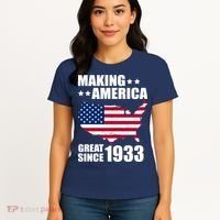 Making America Great Since 1933 Birthday Women's T-Shirt thumb 4