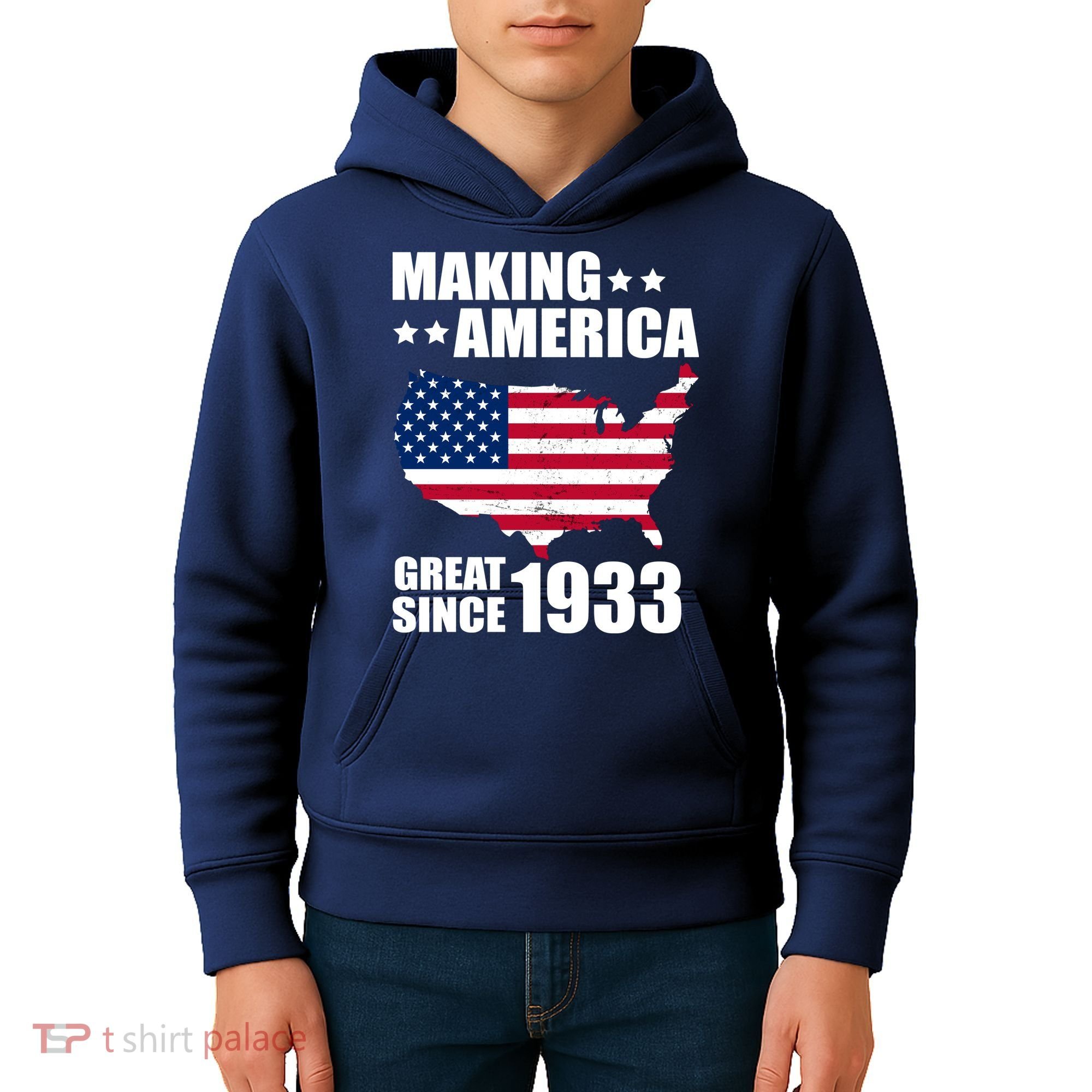 Making America Great Since 1933 Birthday Kids Hoodie