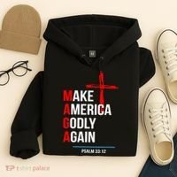 Make America Godly Again Psalm 33 12 Hoodie thumb 4