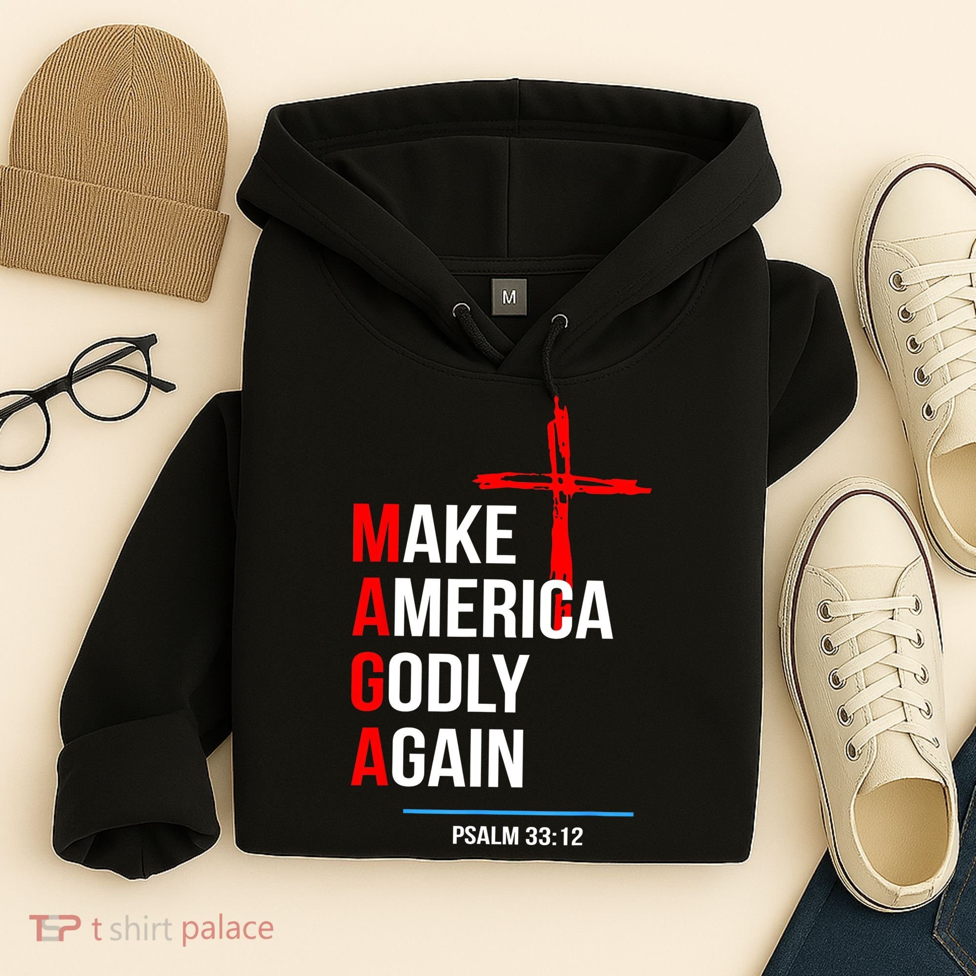 Make America Godly Again Psalm 33 12 Hoodie