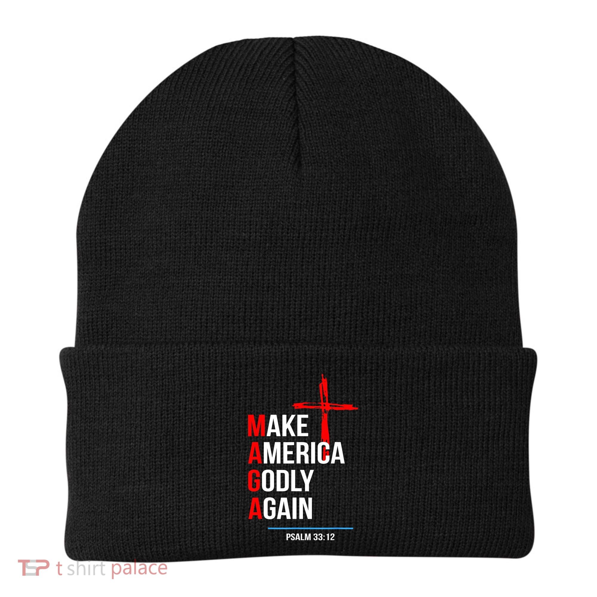 Make America Godly Again Psalm 33 12 Beanie