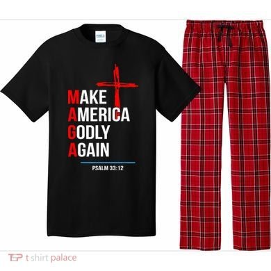 Make America Godly Again Psalm 33 12 Pajama Set