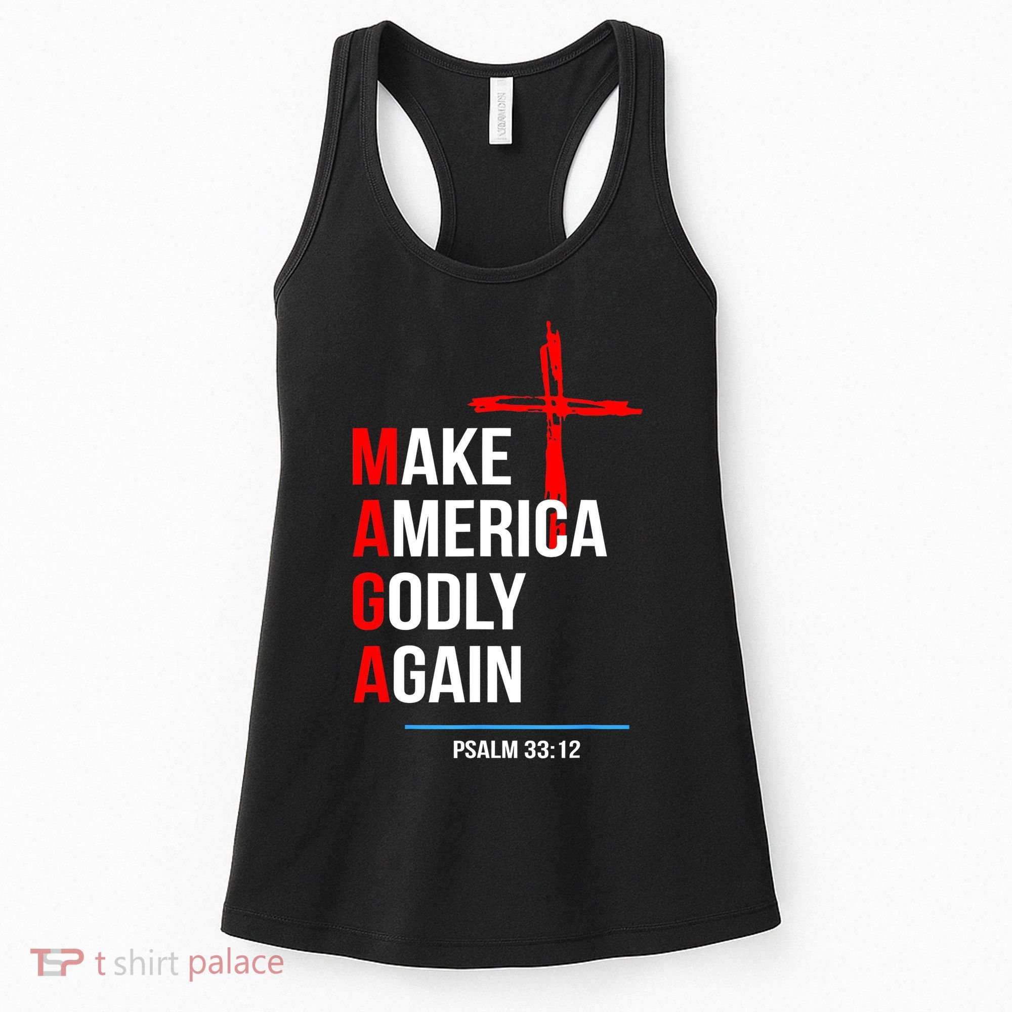 Make America Godly Again Psalm 33 12 Women's Tank Top