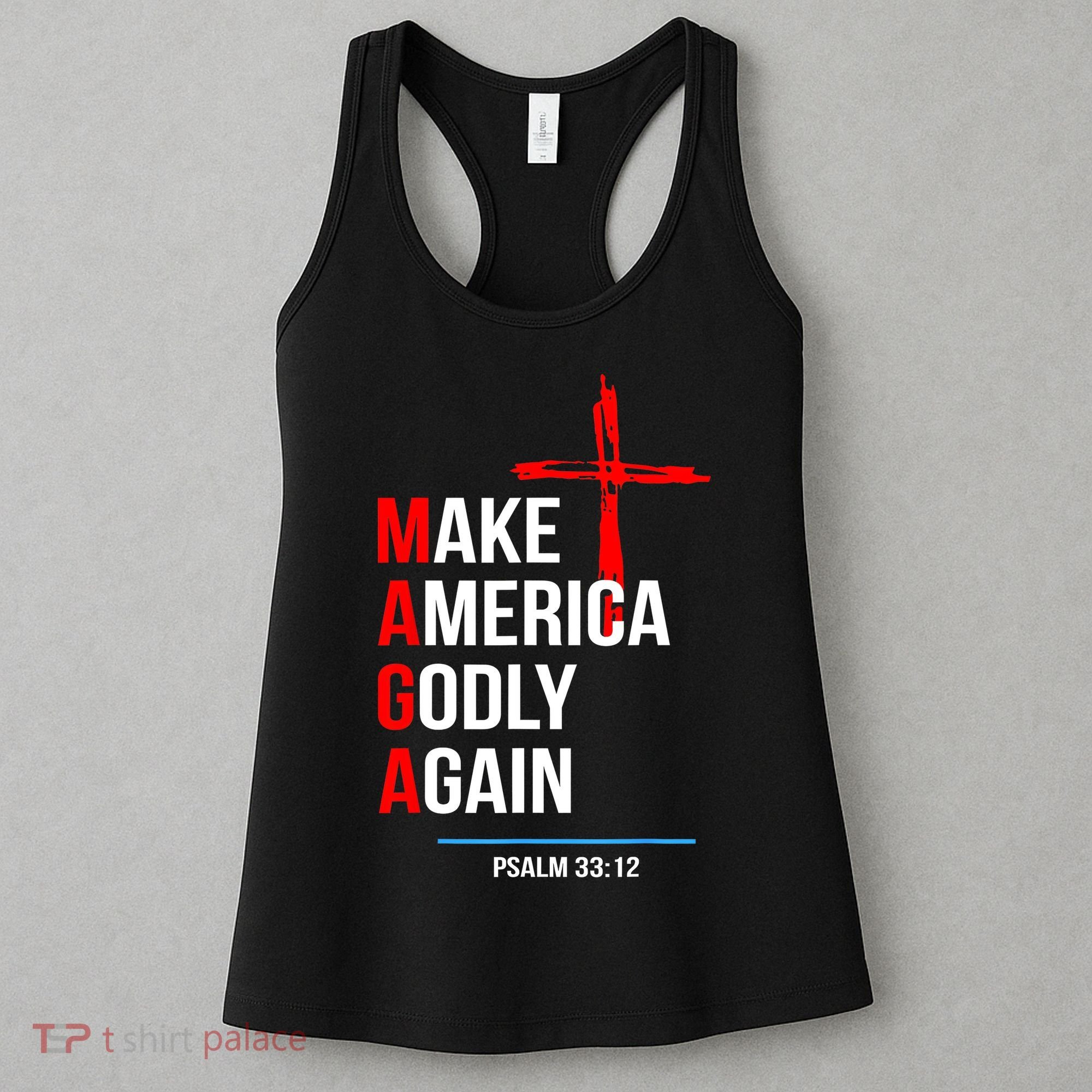 Make America Godly Again Psalm 33 12 Women's Tank Top