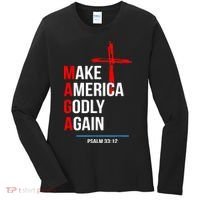 Make America Godly Again Psalm 33 12 Women's Long Sleeve Shirt thumb 0