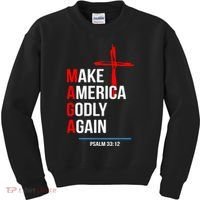 Make America Godly Again Psalm 33 12 Kids Sweatshirt thumb 0