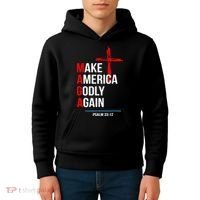 Make America Godly Again Psalm 33 12 Kids Hoodie thumb 4
