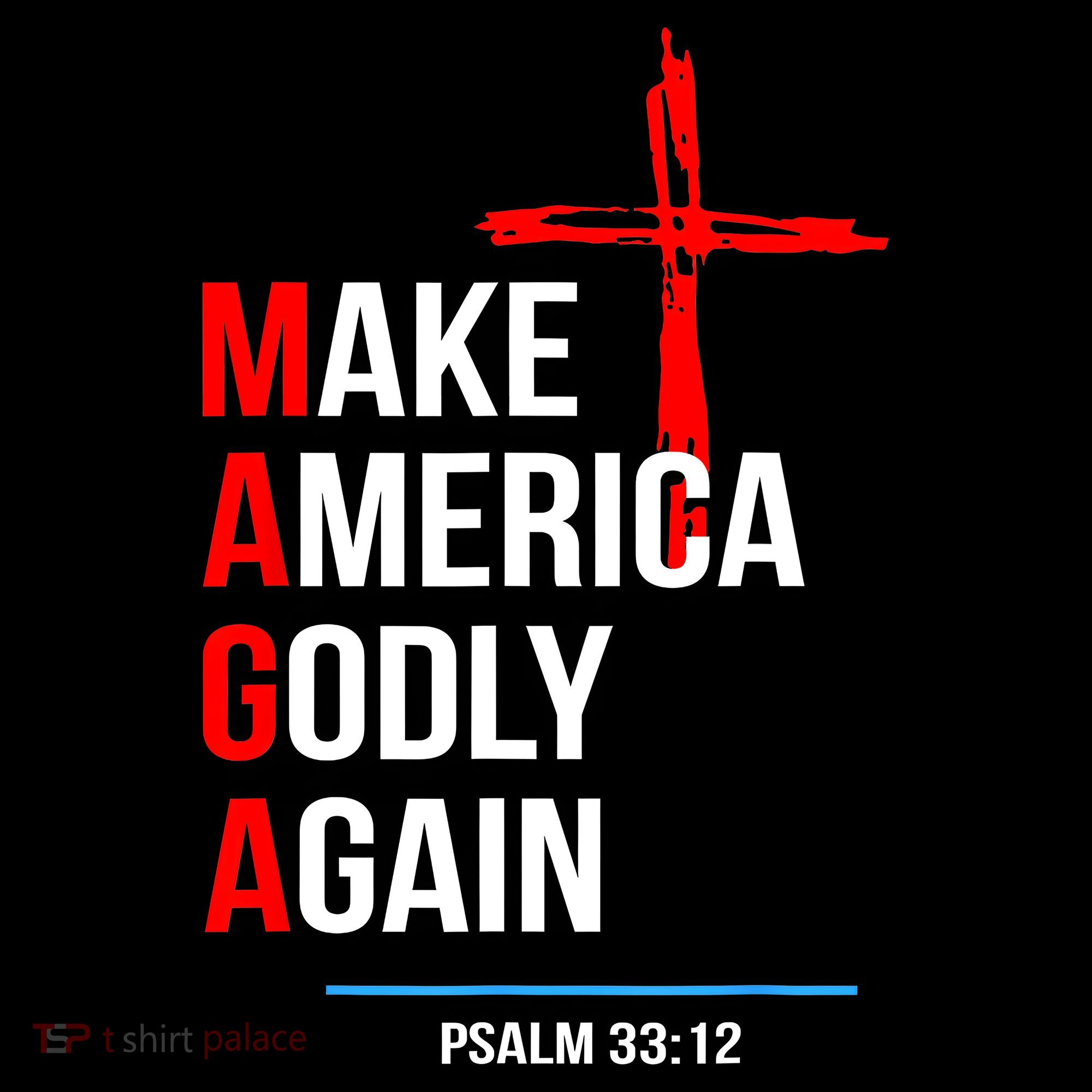 Make America Godly Again Psalm 33 12 Kids Hoodie