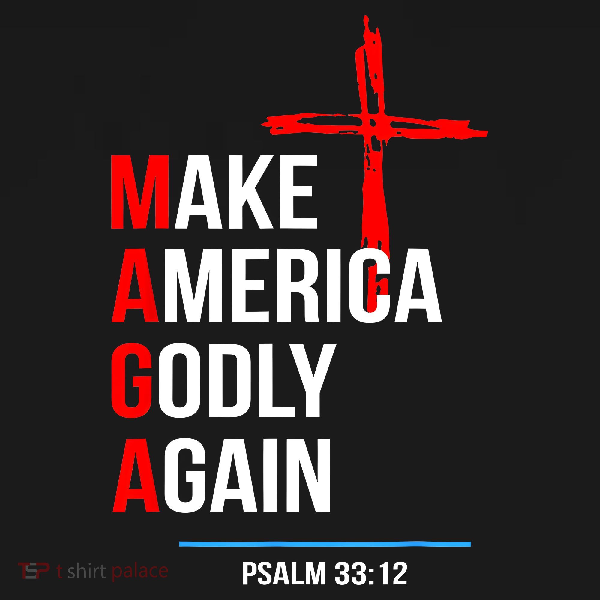 Make America Godly Again Psalm 33 12 Kids Long Sleeve Shirt