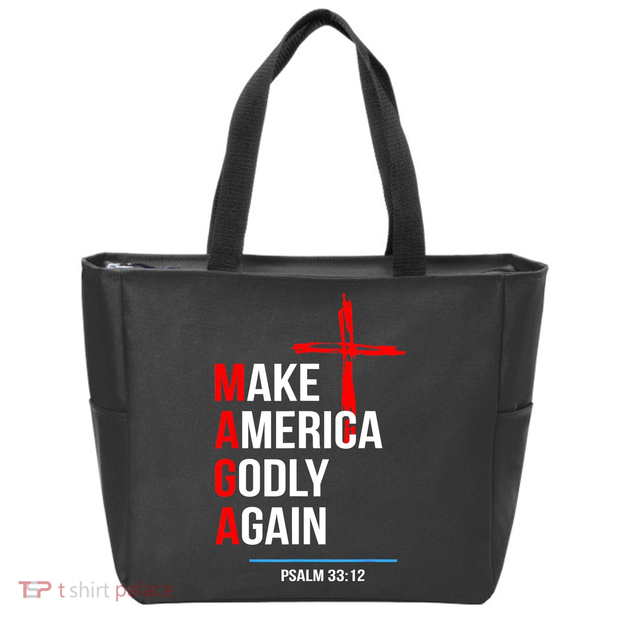 Make America Godly Again Psalm 33 12 Tote Bag