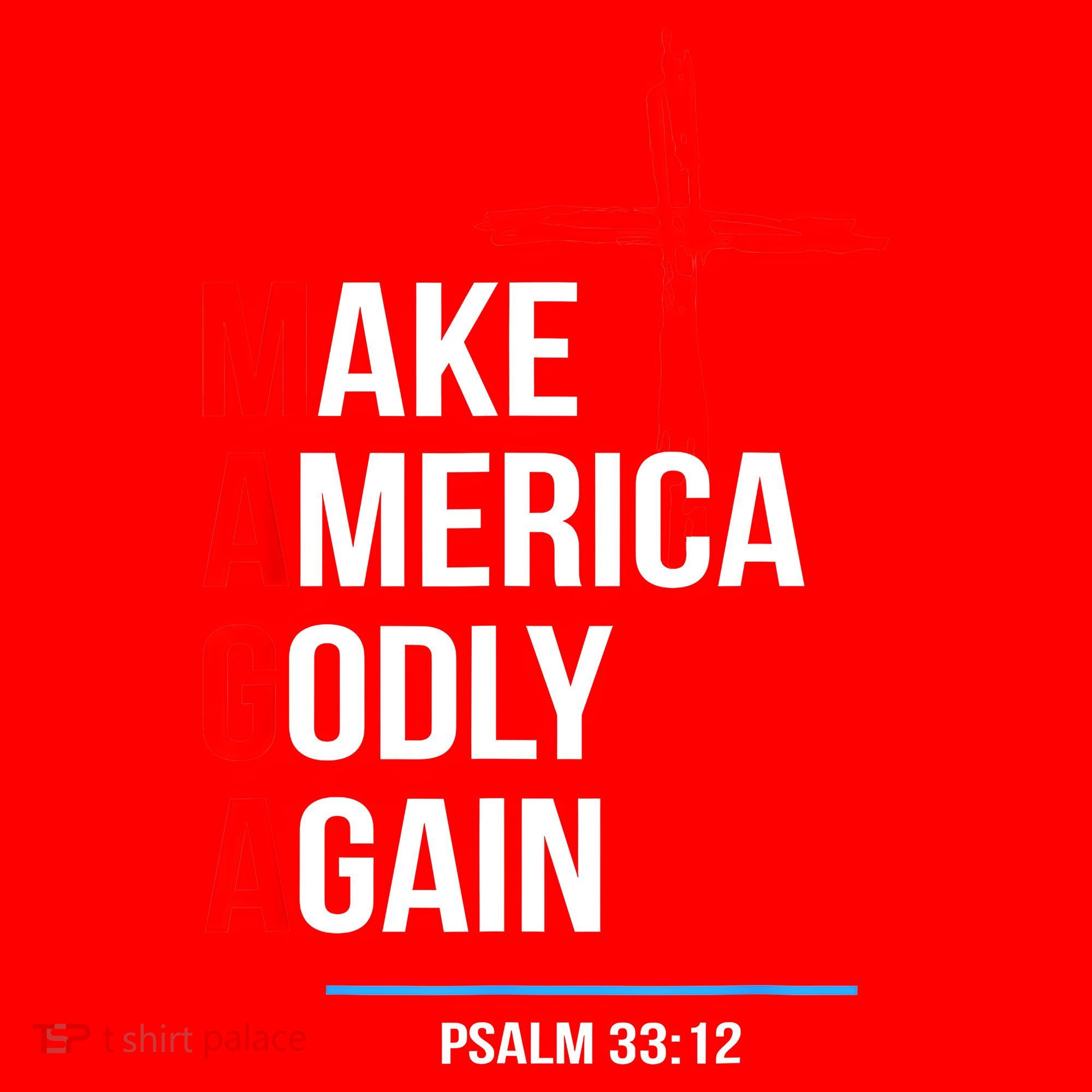Make America Godly Again Psalm 33 12 Santa Hat