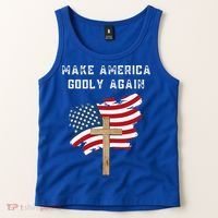 Make America Godly Again For Patriotic Christians Tank Top thumb 2