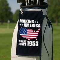 Making America Great Since 1953 Birthday Golf Towel thumb 2