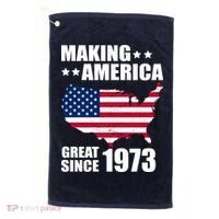 Making America Great Since 1973 Birthday Golf Towel thumb 0