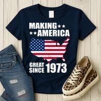 Making America Great Since 1973 Birthday Women's T-Shirt thumb 3