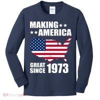 Making America Great Since 1973 Birthday Kids Long Sleeve Shirt thumb 0