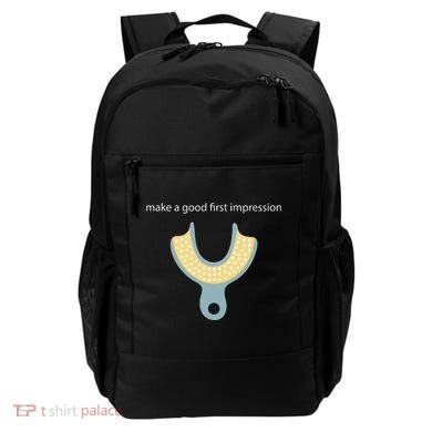 Make A Good First Dental Impression Funny Dentist Backpack
