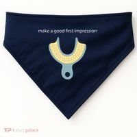 Make A Good First Dental Impression Funny Dentist USA-Made Doggie Bandana thumb 0