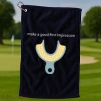 Make A Good First Dental Impression Funny Dentist Golf Towel thumb 1
