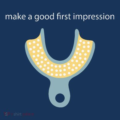Make A Good First Dental Impression Funny Dentist Women's V-Neck T-Shirt