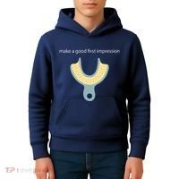 Make A Good First Dental Impression Funny Dentist Kids Hoodie thumb 4
