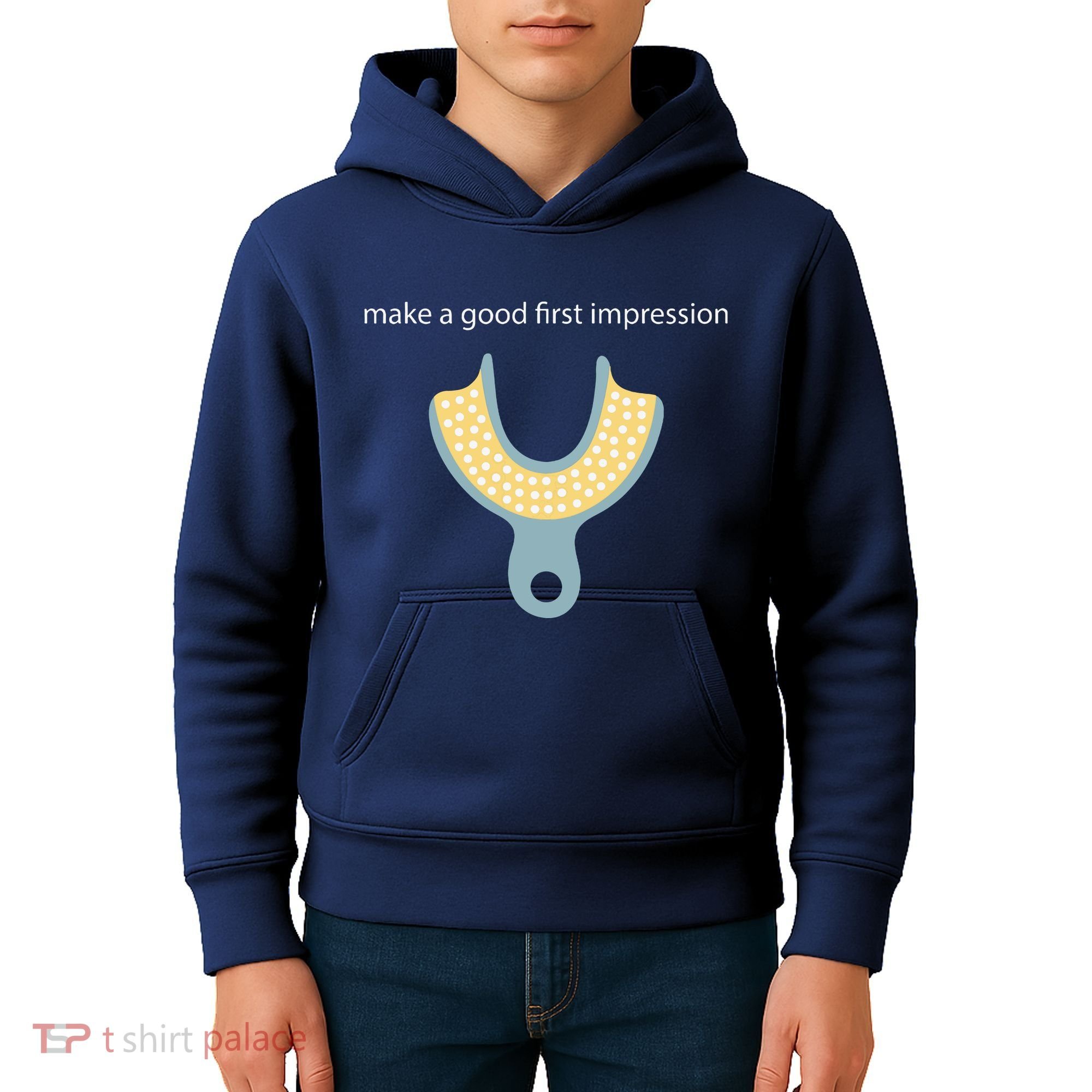 Make A Good First Dental Impression Funny Dentist Kids Hoodie