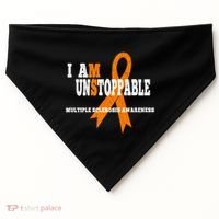 Ms Awareness Gift I Am Unstoppable Ms Gift USA-Made Doggie Bandana thumb 0
