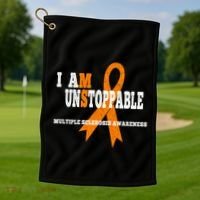 Ms Awareness Gift I Am Unstoppable Ms Gift Golf Towel thumb 1