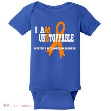 Ms Awareness Gift I Am Unstoppable Ms Gift Baby Bodysuit