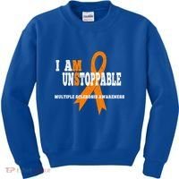 Ms Awareness Gift I Am Unstoppable Ms Gift Kids Sweatshirt thumb 0