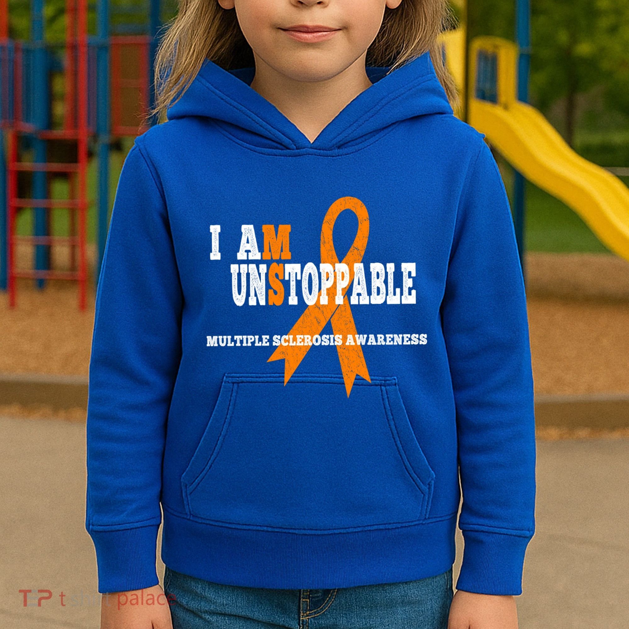 Ms Awareness Gift I Am Unstoppable Ms Gift Kids Hoodie