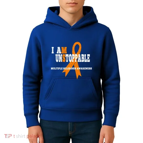 Ms Awareness Gift I Am Unstoppable Ms Gift Kids Hoodie