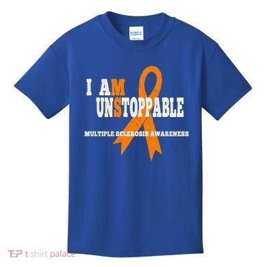 Ms Awareness Gift I Am Unstoppable Ms Gift Kids T-Shirt