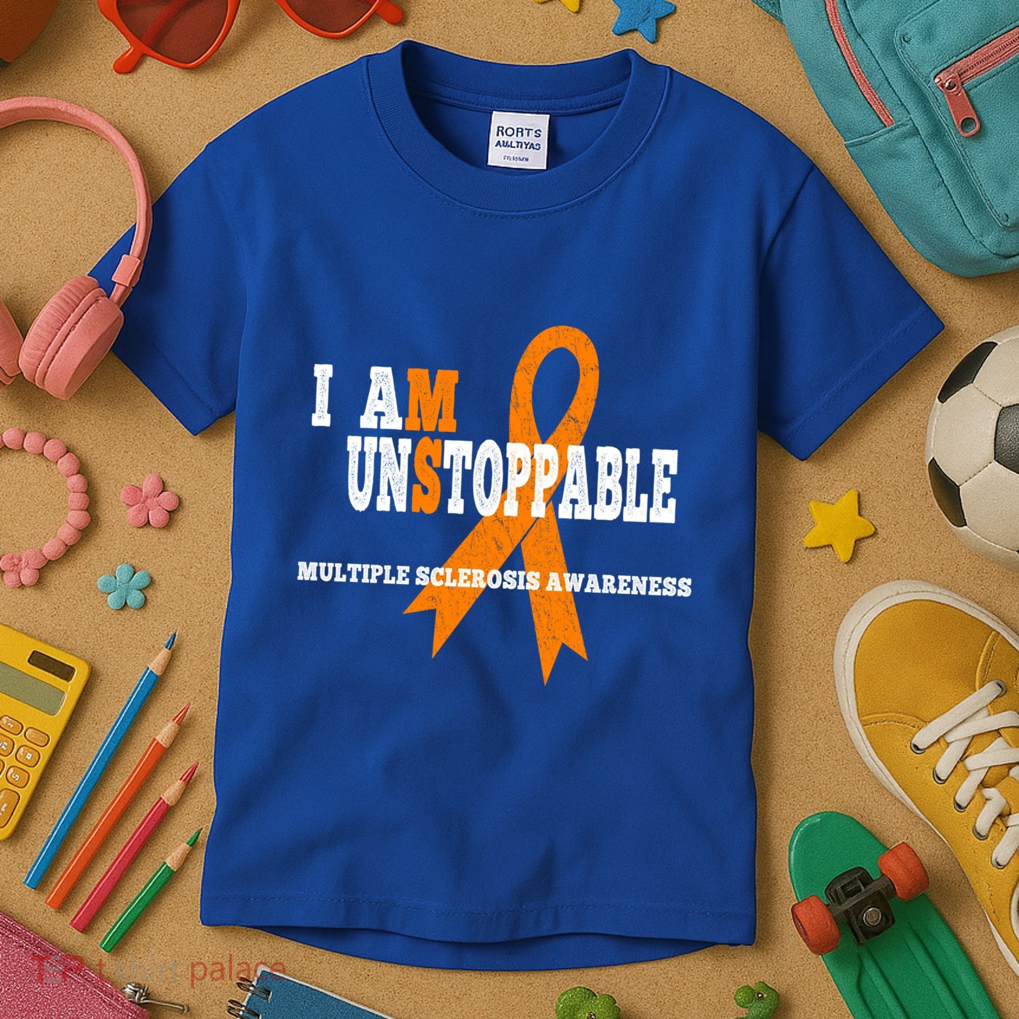 Ms Awareness Gift I Am Unstoppable Ms Gift Kids T-Shirt