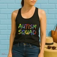 Matching Autism Gifts For Family Puzzle Art Autism Squad Women's Tank Top thumb 2