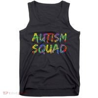 Matching Autism Gifts For Family Puzzle Art Autism Squad Tank Top thumb 0