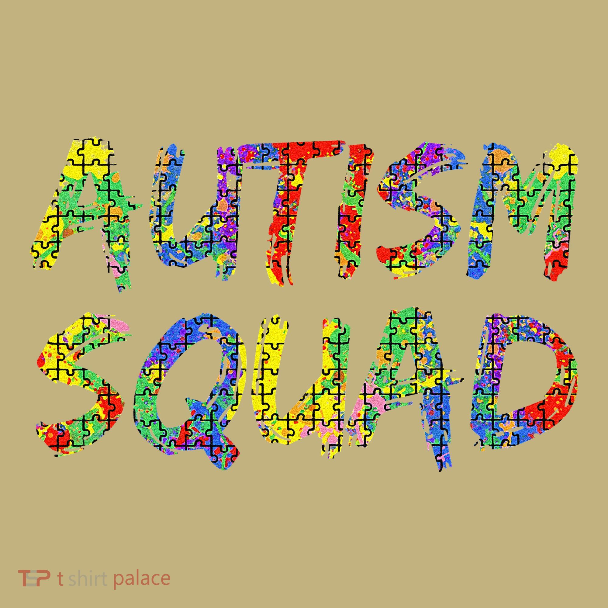 Matching Autism Gifts For Family Puzzle Art Autism Squad T-Shirt