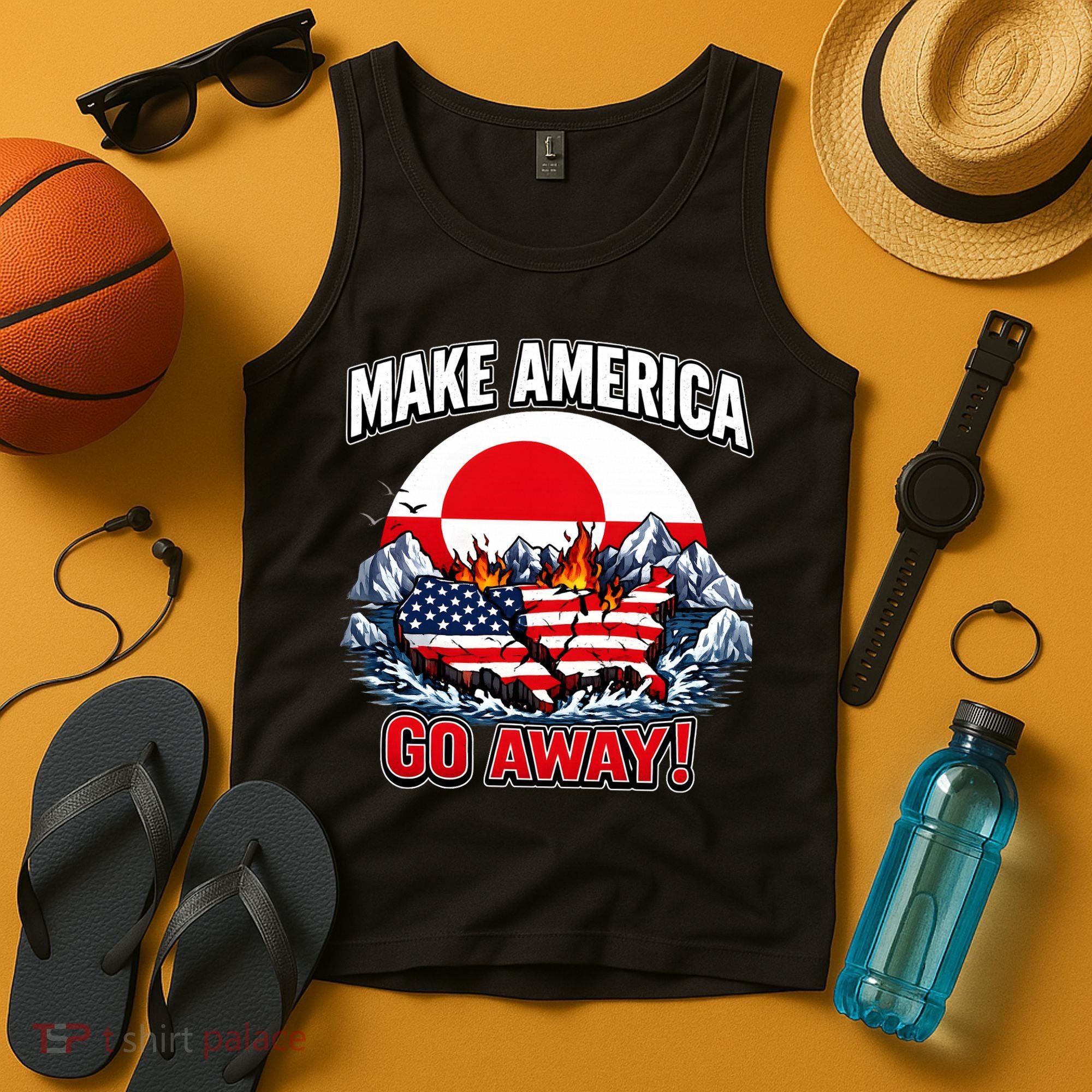 Make America Go Away Greenland Not For Sale  Tank Top
