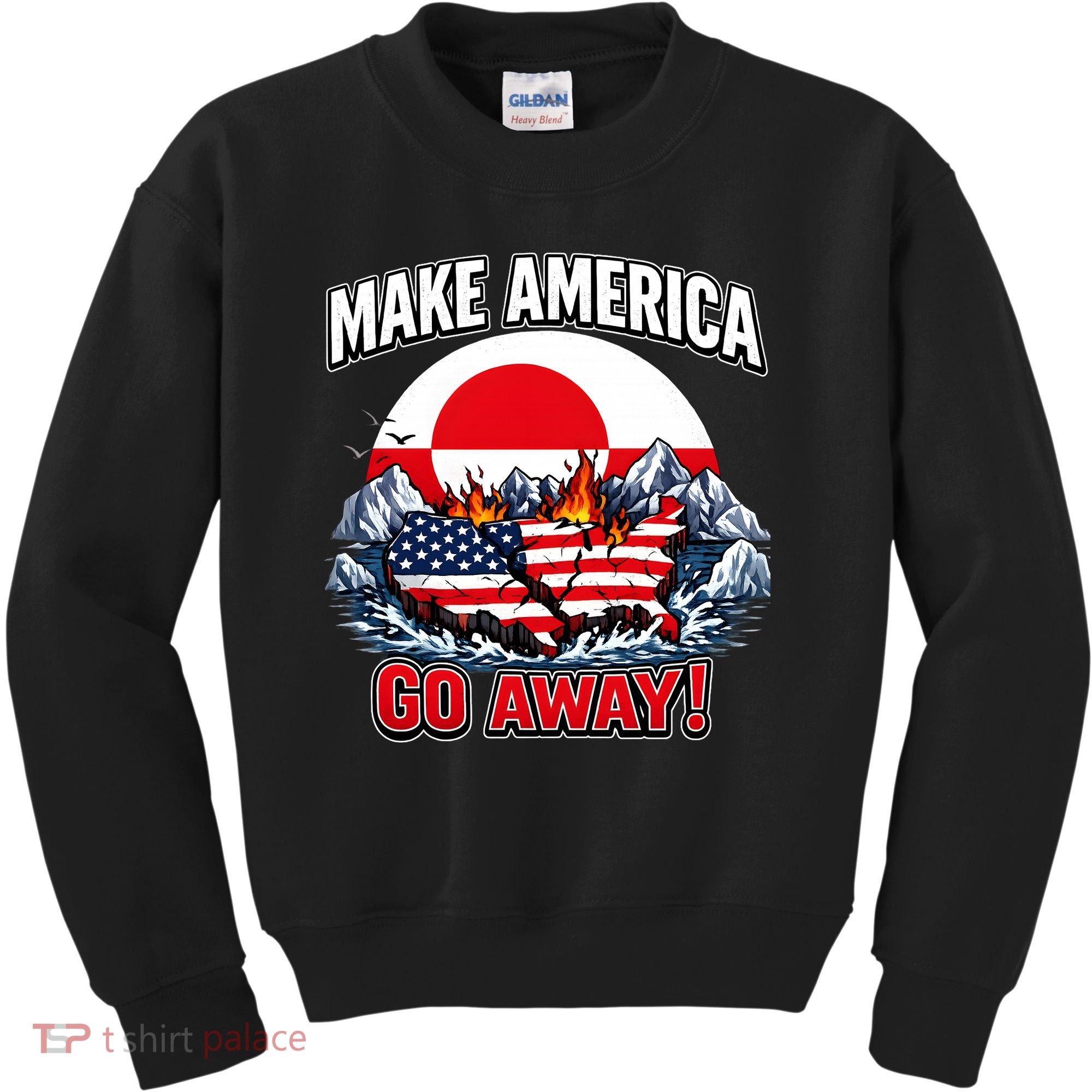 Make America Go Away Greenland Not For Sale  Kids Sweatshirt