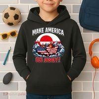 Make America Go Away Greenland Not For Sale  Kids Hoodie thumb 2