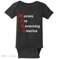 Morons Are Governing America Anti Trump Political Baby Bodysuit thumb 0