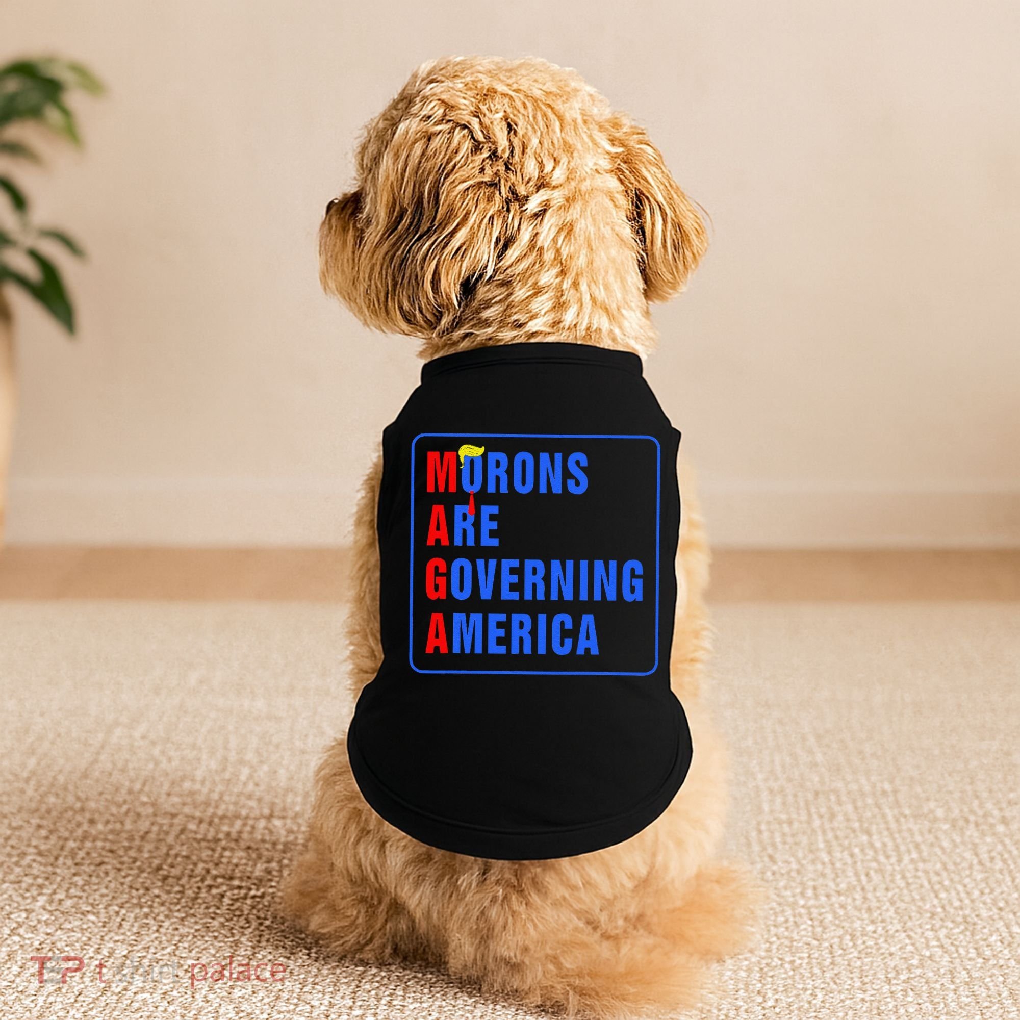 Morons Are Governing America Funny Trump 2024 (5) Doggie Tank