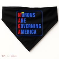 Morons Are Governing America Funny Trump 2024 (5) USA-Made Doggie Bandana thumb 0